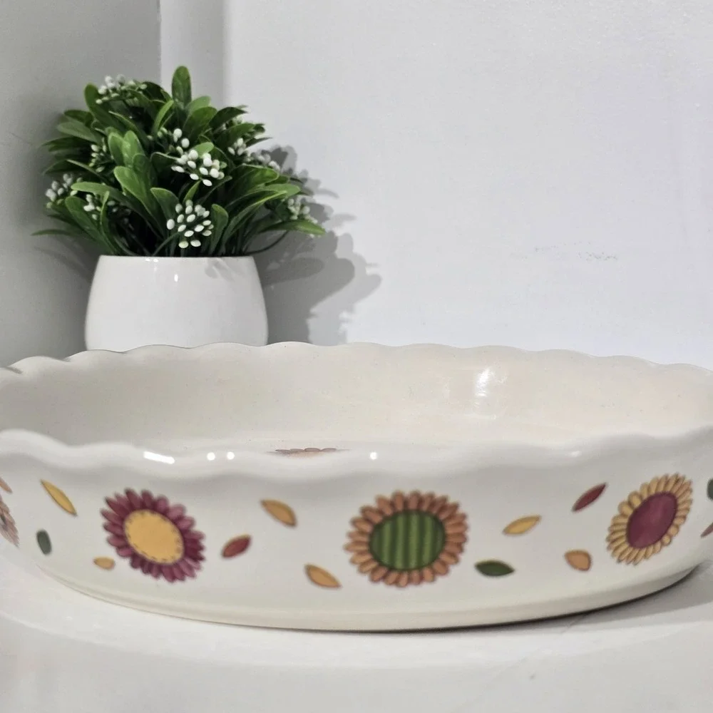 Nantucket Pottery Deep Dish Pie Plate 10